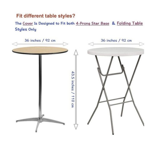 Cocktail Spandex Fitted Stretch Tablecloth Set of 2 Highboy Catering Event Party - Picture 3 of 3