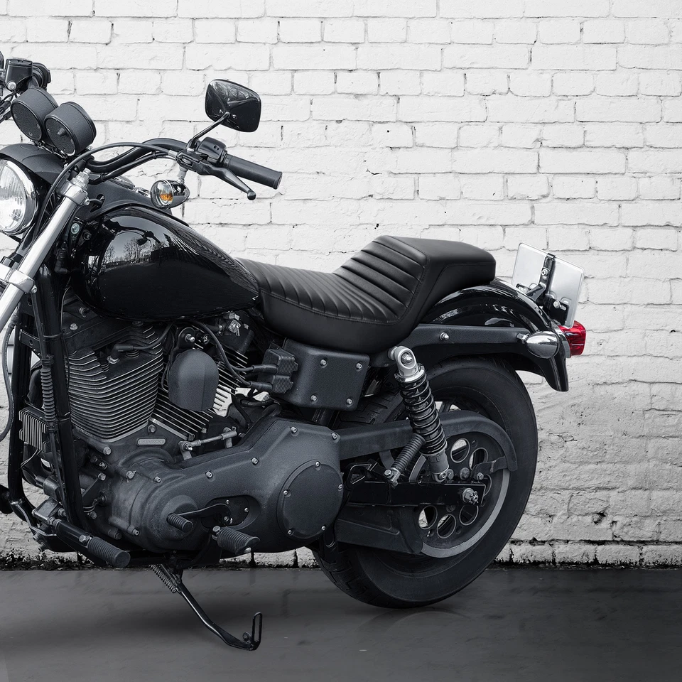 Driver & Passenger Seat Fit For Harley Dyna Low Rider Super Glide FXD 1996-2003 - Image 3 of 4