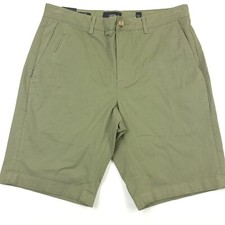 195 Vince Lightweight Slim Fit Griffith Green Chino Shorts Mens Size 32