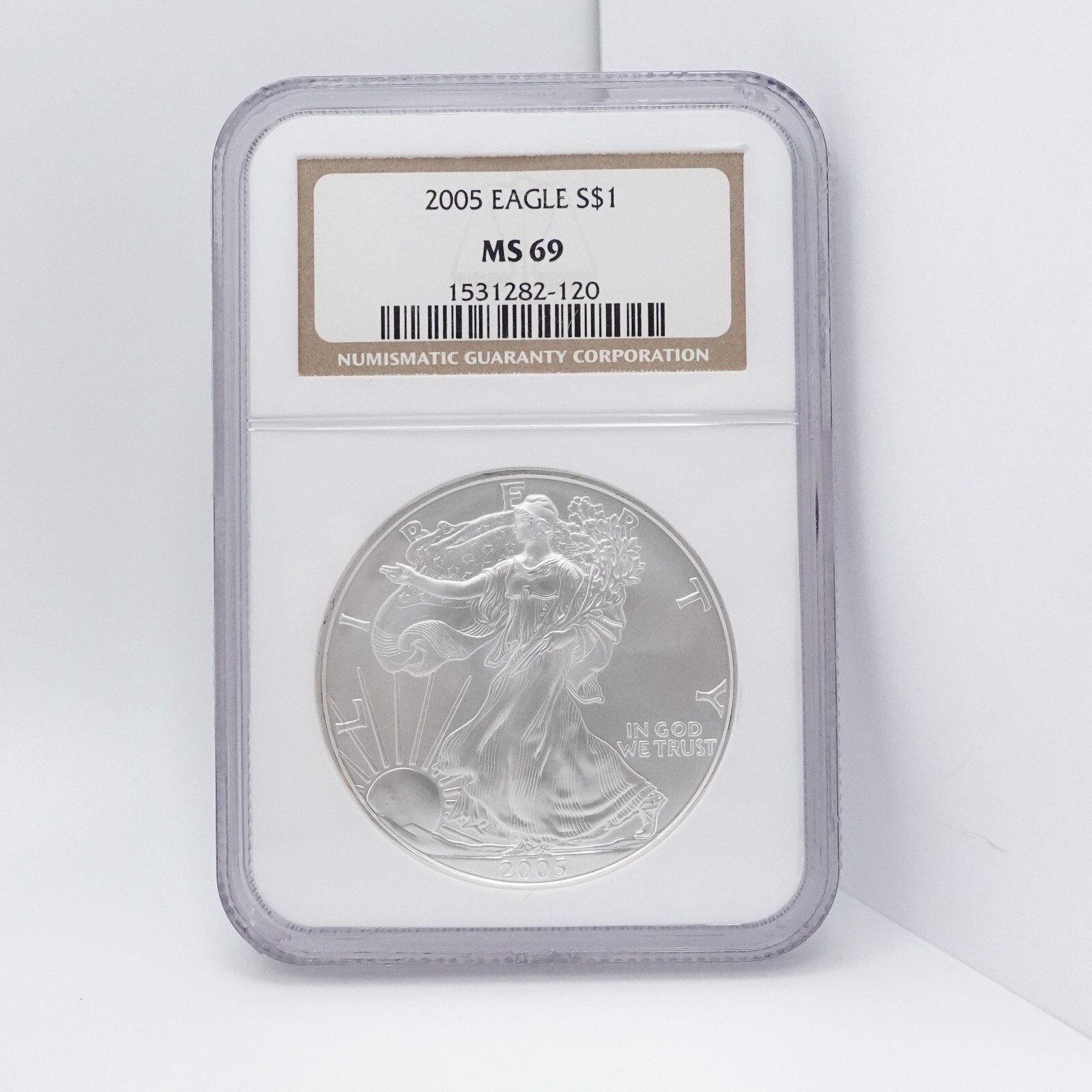 2005 American Eagle Silver $1 Dollar Coin - NGC MS 69