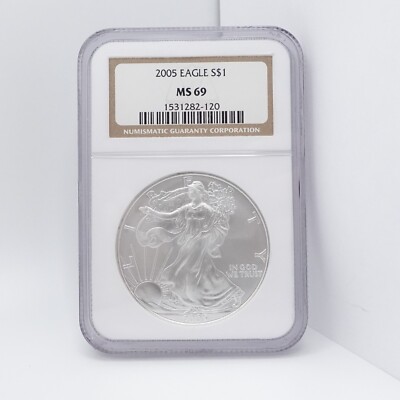 2005 American Eagle Silver $1 Dollar Coin - NGC MS 69 | eBay