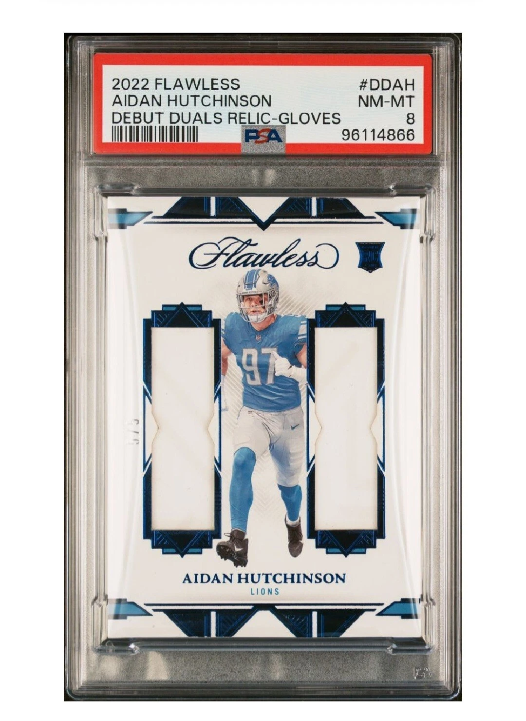 Aidan Hutchinson Panini Flawless Debut Duals Relics #DDAH Gloves