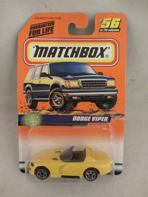 Matchbox , Super Cars - Dodge Viper  Yellow  NOC  (418MH)  56/75