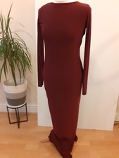 Urban Outfitters Longsleeved Round Neck Maxi Dress/ Long Burgundy/ Wine, Medium