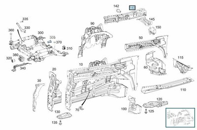 NEW MERCEDES BENZ GLE W167 FRONT RIGHT LONGITUDINAL MEMBER 