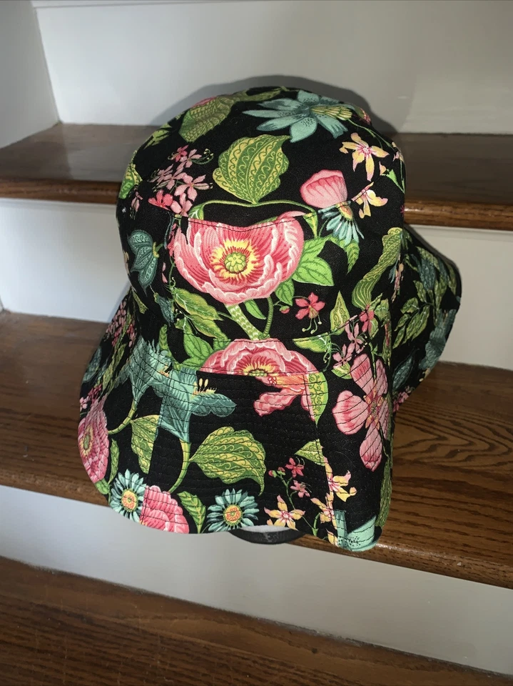 VERA BRADLEY Reversible Hibisco Hawaii Luau Lluvia Cubo Sombrero Sol Nuevo sin Etiquetas ❤️Bolsa de TB Foto 4 de 4