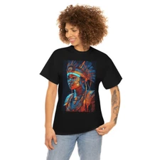 Bold Black Woman: AI Art Unisex Heavy Cotton Tee 34