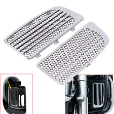 Chrome Radiator Grills Screens For Harley Ultra Limited Road Glide Ultra FLTRU