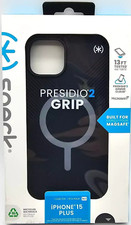 Speck Presidio2 Grip with MagSafe Case Cover for Apple iPhone 15 Plus Black