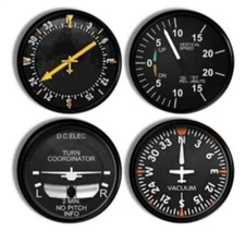 Vintage Aviation Instrument Cabinet Knobs – Airplane Gauge Drawer Pulls 4pc Set