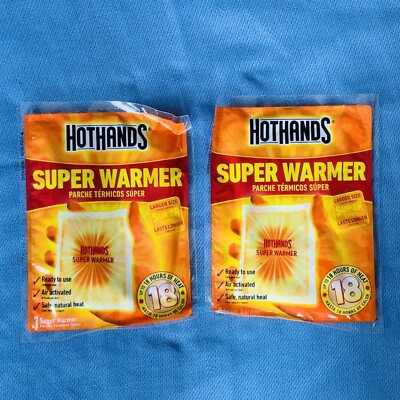 HotHands | Super Warmer | Larger Size ~ Last Longer | ￼Heat Pack | Set Of Two