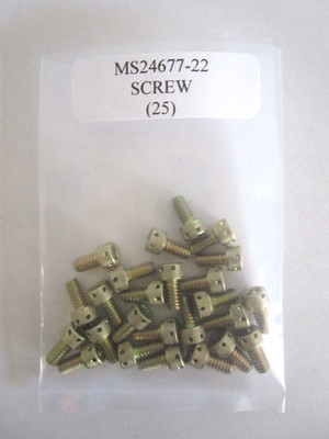MS24677-22 Socket Head Screw 10-24 x 3/8'' Drilled Head Cap Steel - Lot of 25