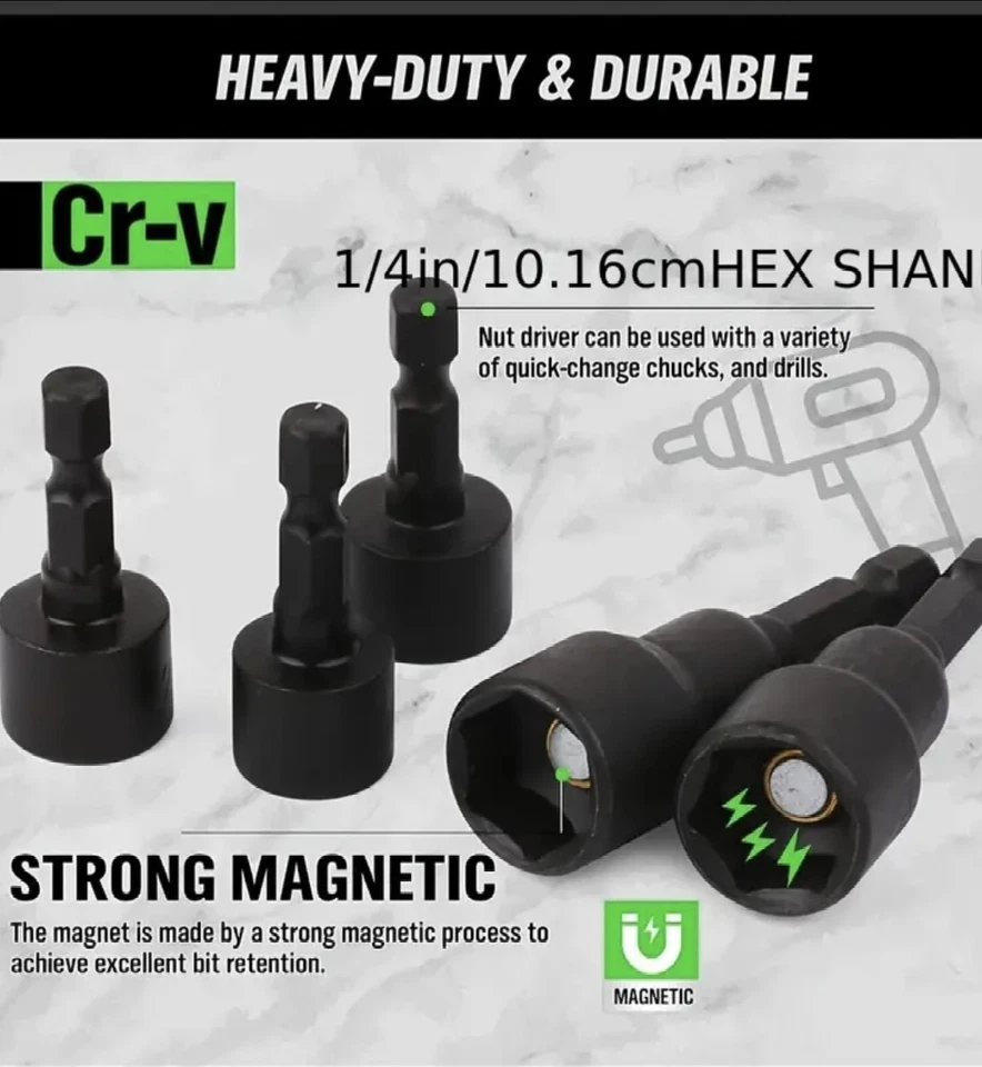 SWANLAKE 39tlg Cr-V Sechskant Schraubendreher Bit Set magnetisch metrisch Bohrer - Bild 2 von 4