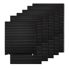 6 Pack Temporary Blackout Paper Shades for Windows,Paper Pleated Blinds with ...