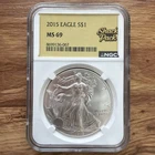 American Silver Eagle 2015 NGC MS 69 1 Ounce Oz. Silver Coin 🔥