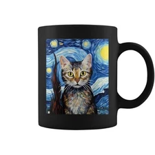 Surrealism Starry Night Chantilly-Tiffany Cat Coffee Mug 11Oz Ceramic Mug