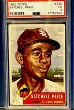 1953 SATCHELL PAIGE ROOKIE Star Baseball Card. HOF GREAT!  PSA 3 VG CENTERED ⭐️ 