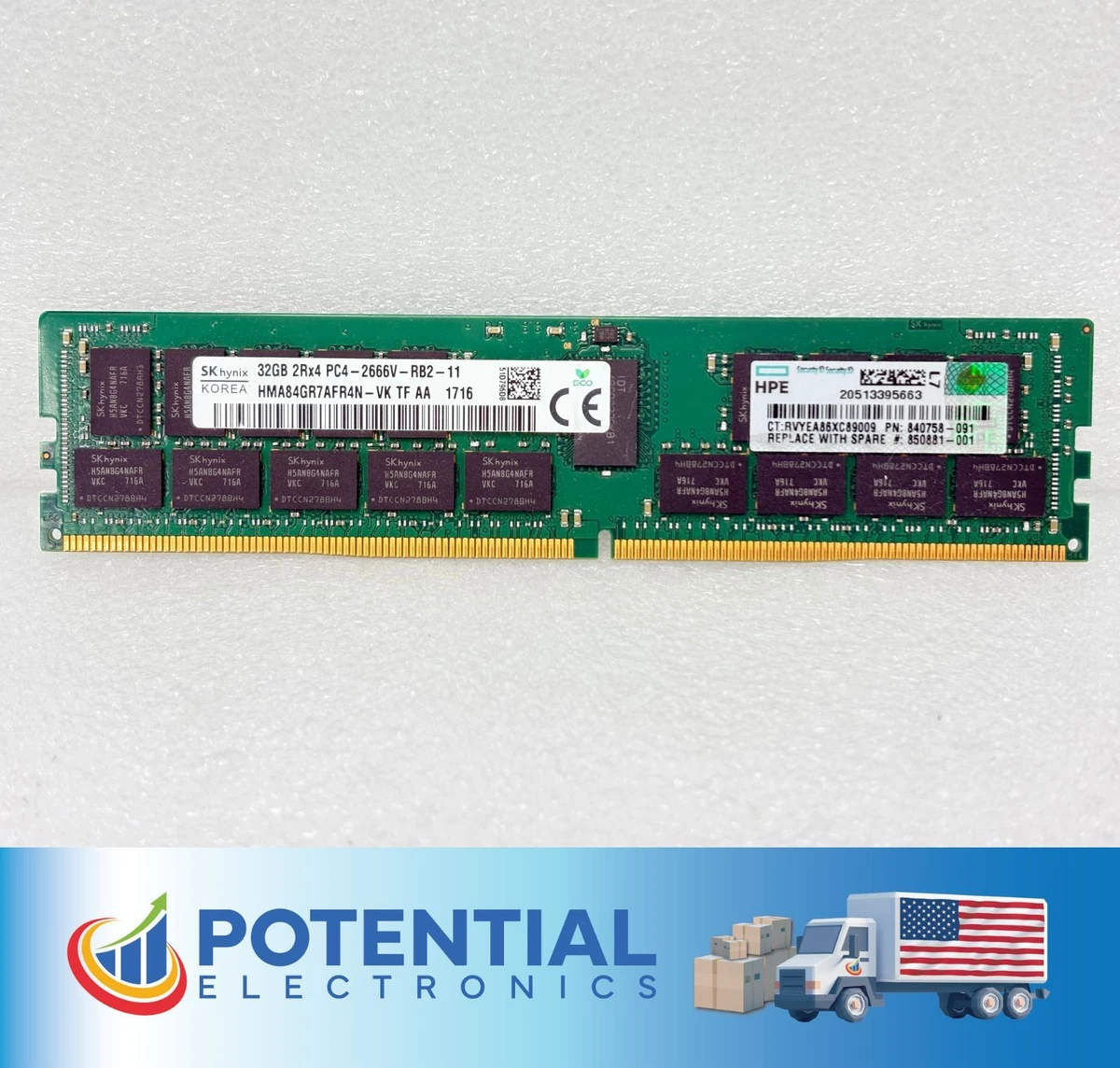 25+ SK hynix DDR4 SDRAM Network Server Memory (RAM) for sale