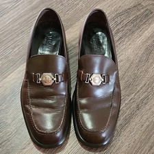 Vintage Versace Classic Brown Leather Formal Shoes 10.5 US - Best Clearance Sale