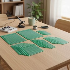 32 Pcs Double Sided PCB Board Prototype Kit for DIY Soldering, 5 Sizes