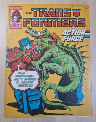 Transformers and Action Force Issue 179 UK Aug 1988 Marvel Comics Sleeved