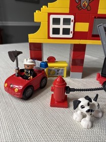 Lego DUPLO My First Fire Station #6138 Retired Includes Desk & &ldquo;Firehouse&rdquo; Block