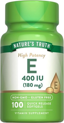 Nature's Truth Vitamin E Softgels | 400 IU 180mg | 100 Count | Non-GMO &... 