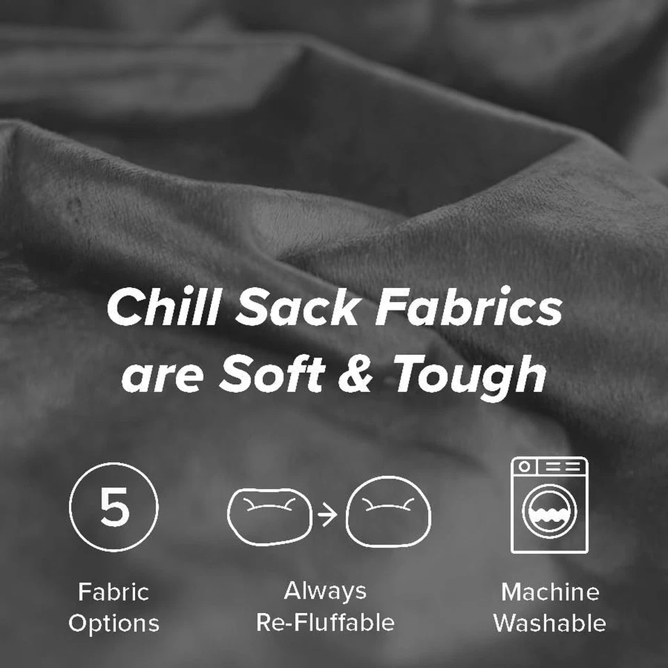 Cadeira Chill Sack Bean Bag - 5' Giant Memory Foam Lounge Chair com micro macio... - Imagem 4 de 4