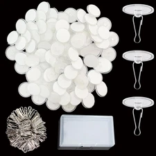 90 Pack Self Adhesive Ceiling Hooks for Hanging - Small Sticky Damage-Free No-Dr