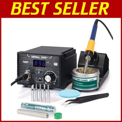Professional Digital Soldering Station, 392-896°F, ESD Safe