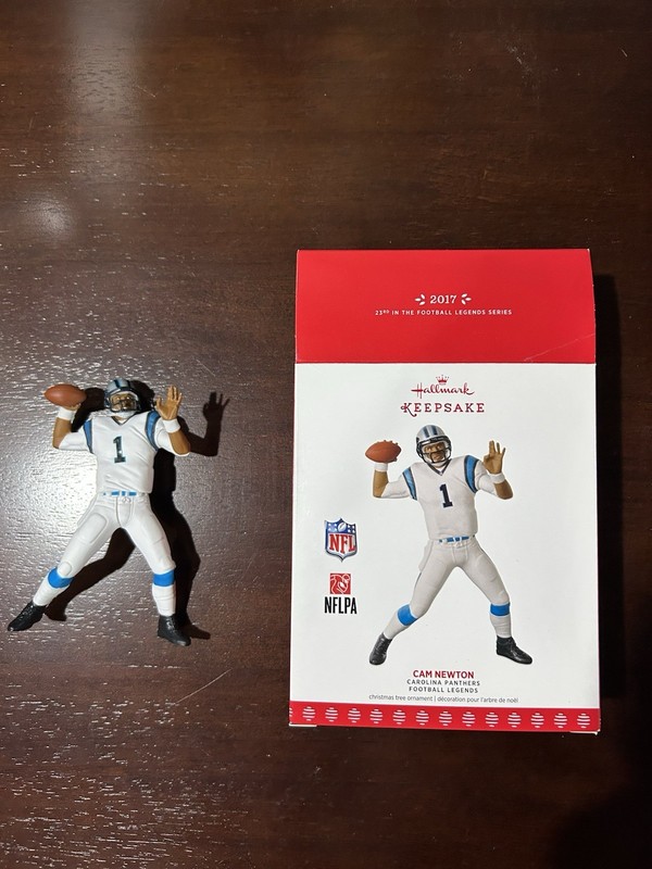 2017 Hallmark Keepsake Christmas Ornament Cam Newton Carolina Panthers