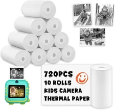 720Pcs Thermal Paper for Kids Camera Instant Print, 57X25Mm Instant Print Paper,