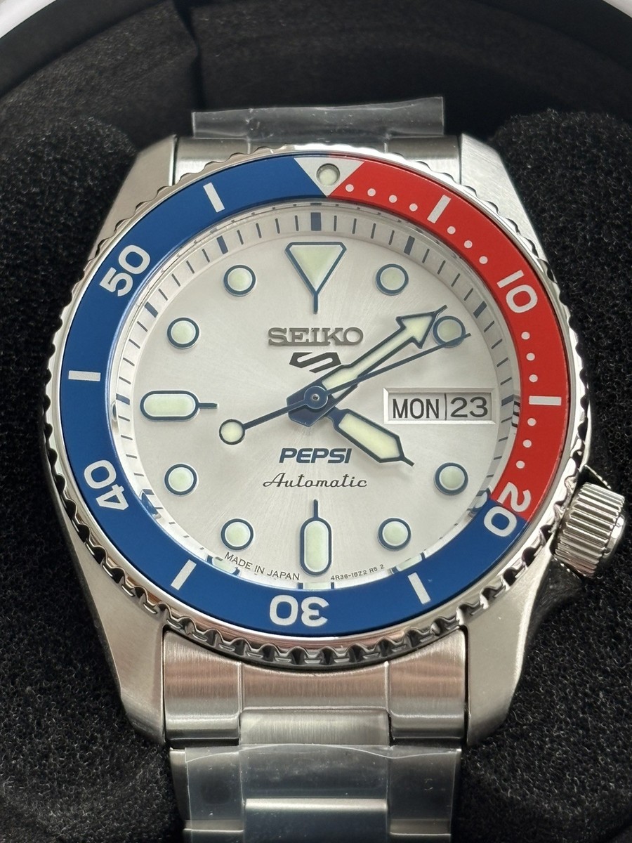 Seiko 5 Sports SRPL99 Pepsi Automatic Watch Limited Edition NEW