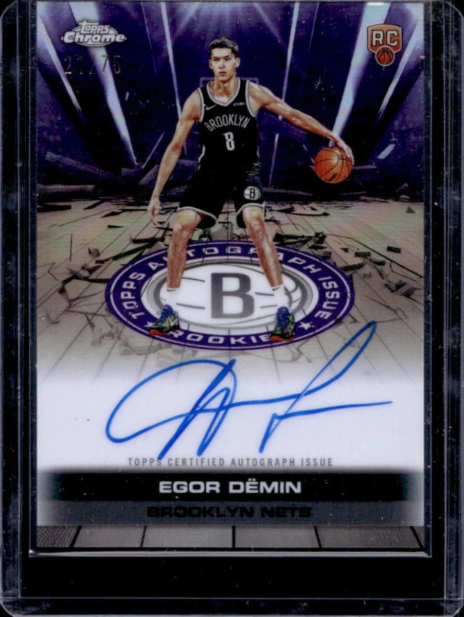 2025-26 Topps Chrome Egor Demin Auto Rookies RC Purple Refractor