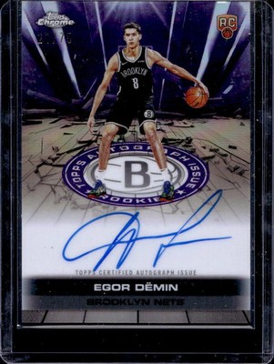 2025-26 Topps Chrome Egor Demin Auto Rookies RC Purple Refractor