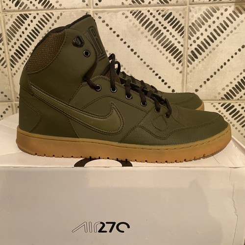 NEW (OTHER) NIKE EBERNON MID WINTER 'OLIVE CANVAS' BOOTS AQ8754-300 SZ 14
