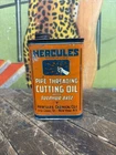 VINTAGE HERCULES CUTTING OIL PINT CAN TIN GAS STATION GARAGE SIGN NEW YORK DECOR