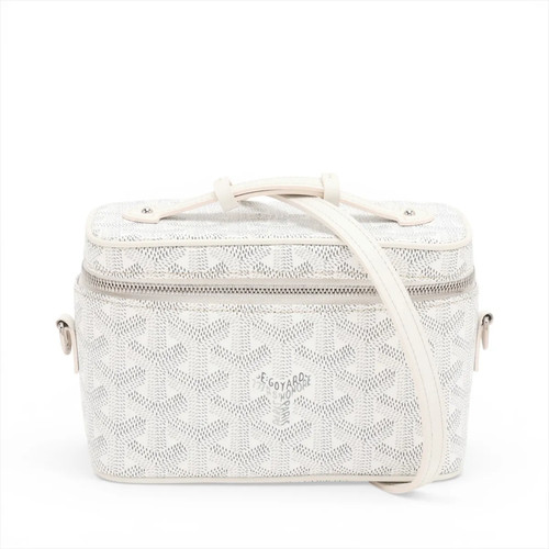 Goyard Muse Mini Vanity PVC & leather 2 Way Handbag White