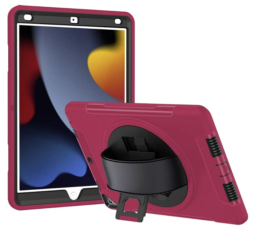 Hülle für iPad 10.2 2019/2020/2021 Heavy Duty 360° drehbar stoßfest mit Ständer