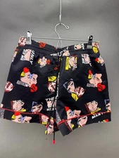 SJYP Womens Pop Art Comics Print Mini Shorts Size M