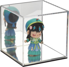 Mirrored Clear Acrylic Box for Collectibles Display, Assemble Display Case with