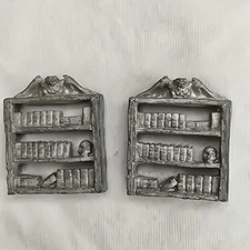 Ral Partha Bookcase, Filled with Spell Books  Metal Miniature Fantasy Set Of 2