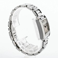 CARTIER Tank Anglaise Sm W5310022 Silver Ladies Used Watch #31231 3