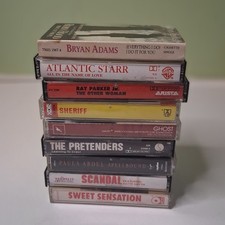 9 Vintage Cassette Tape Lot - Pop, Rock Movie Soundtracks - Tested - Clean