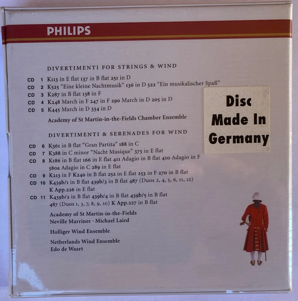 Mozart Complete Edition Divertimenti  Serenades Philips 11 CD Box EU NEW Sealed - Image 2 of 2