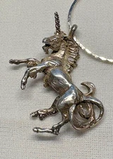 Unicorn Pendant 925 Mythical Creature Purity Innocence LGB Original by JKL  339