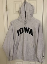 Vintage Iowa Hawkeyes Sweatshirt Hoodie Champion Reverse Weave 90s XL