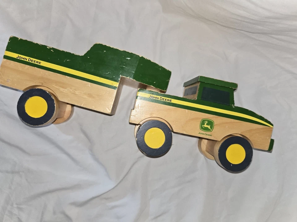Curva de aprendizaje John Deere camioneta pickup de madera y remolque portador de troncos conjunto Foto 4 de 4
