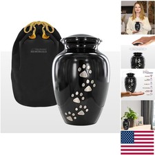Durable Small Pet Urn with Velvet Bag for Ashes   For Pets Up to 17 lbs