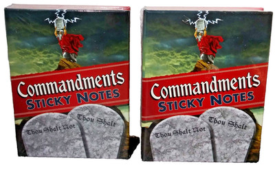 Lot of 2 Packs Unemployed Philosophers Guild Commandments Sticky Notes NEW